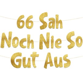 Funny Banner 66 Never Looked So Good 66th Birthday Party Supplies