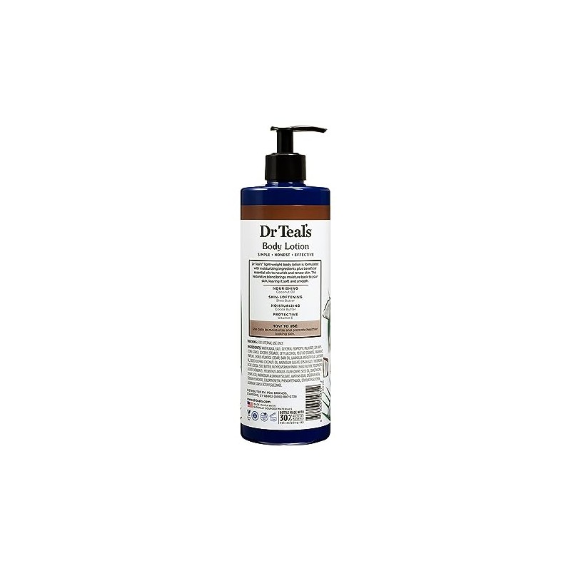 Dr Teals Crema Corporal con Aceites de Coco, 18 fl