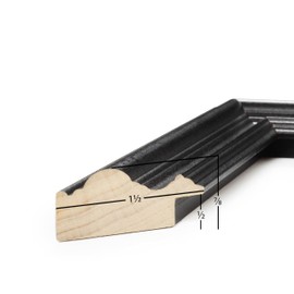 Frame USA 16x20 Picture Frame, Black, Grande Series, Wall Hanging Frame with High Clarity Plexiglass