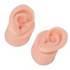 1 Pair Piercing Practice Ear Model Novice Soft Silicone Flexible