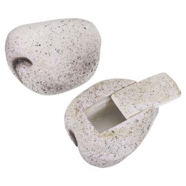 uxcell Fake Rock Key Hider, Hide A Spare Key Outdoor Waterproof Fake Rock Key Hider Decoration Safe Storage Lock Box for Outside Garden Decoration, Light Yellow