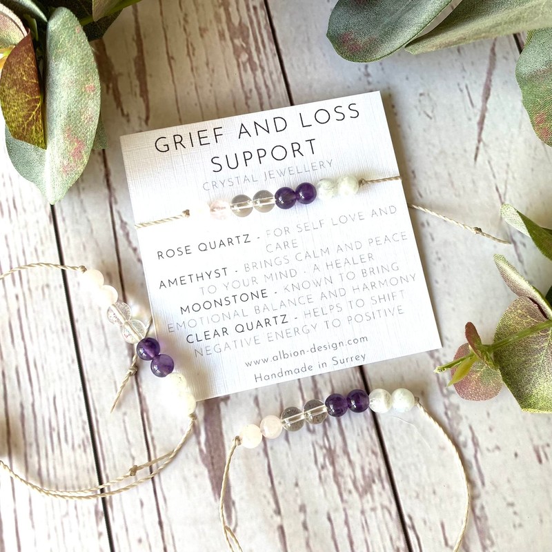 Grief and Loss Crystal Adjustable Bracelet