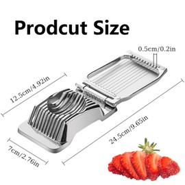 Stainless Steel Egg Slicer, Egg Cutting Tools, Egg Harp, Egg Cutting Tool, Aluminium Metal, Egg Slicer, Dishwasher Safe, for Eggs, Mushrooms, Strawberries