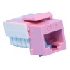 RiteAV CAT6 Keystone Jack Pink Punchdown (110 Type)