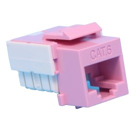 RiteAV CAT6 Keystone Jack Pink Punchdown (110 Type)