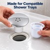 Round Shower Floor Drain Cover with Removable Waste Trap Insert