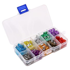 VOANZO 120PCS mini ATM multiple fuses+circuit takers+16AWG wire fuse seat 2A-35A