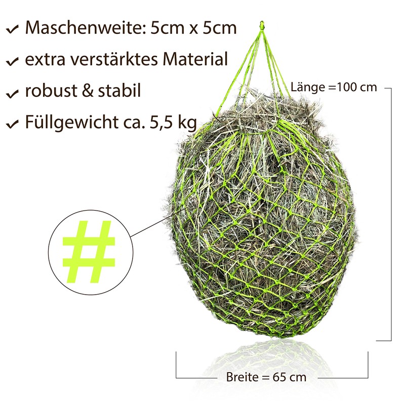Hay Net for Horses Tight Mesh, Species-Appropriate Feeding, Improves Digestion