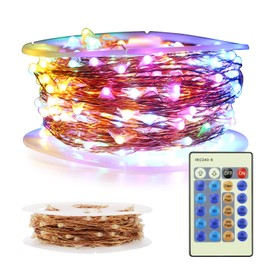 ER CHEN Dimmable LED String Lights Plug in, 99ft 300 LED Waterproof Multicolor Fairy Lights with Remote, Indoor/Outdoor Copper Wire Decorative Lights for Bedroom, Patio, Garden, Yard, Party