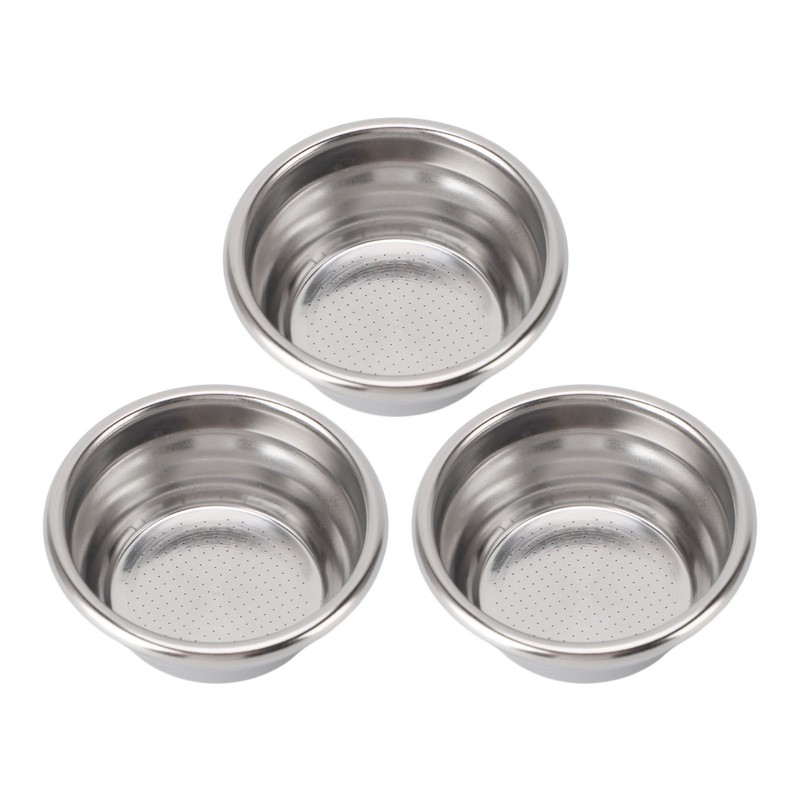 3pcs 54mm Coffee Filter Basket Stainless Steel Portafilter Basket Cup