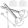 HUFHNWSO Stainless Steel Whisk, 6-Piece Danish Whisk Set, Semi-Automatic with