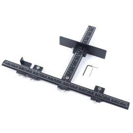 Cabinet Hardware Jig, Punch Locator Drill Guide Sleeve Drill Template Guide for Door Drawer Handle Knobs Pull Installation Aluminum Alloy for Accurate Installation of Door and Drawer