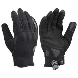 Daytona 15893 Motorcycle Gloves, Spring, Summer, Autumn, Winter, Hard Protector, Smartphone Compatible, Stretch Protective Gloves, Black, L Size