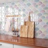 FunStick 30-Sheets Pink Fish Scale Backsplash Tile Peel and Stick