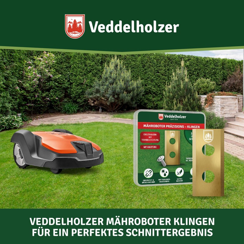 Veddelholzer 30 Durable Robotic Lawnmower Blades Made of Stainless Steel