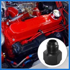 VekAuto 2pcs Car Female AN12 12AN to Male AN10 10AN Flare Hose Reducer Fuel Line Fitting Adapter Fuel Oil Cooler Bulkhead Adapter Aluminum Alloy Black Auto Accessories