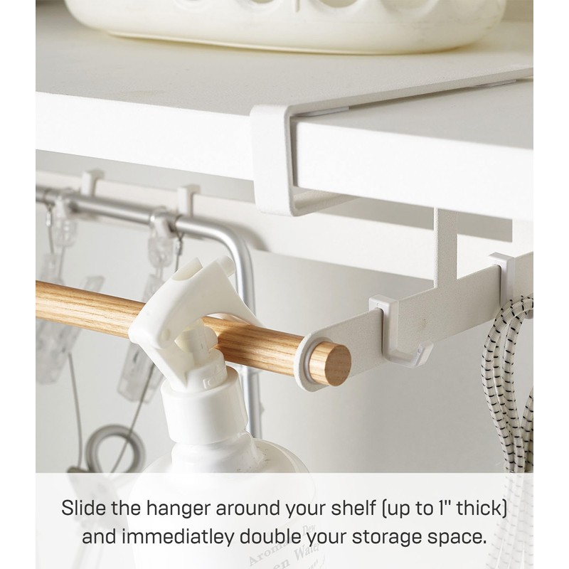 YAMAZAKI Home Tosca Under-Shelf Hanger Holder - Laundry Hanging Storage