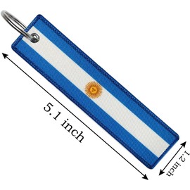 JAVD - Llavero de bandera de Argentina con llavero - Llaves, coches, motocicletas, mochilas, equipaje y regalos, EDC (paquete de 3), Argentina, medium size