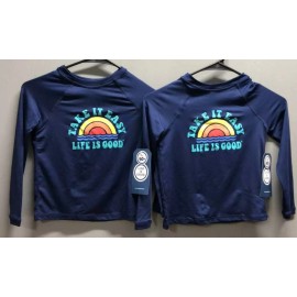 Life is Good 2PK Life Is Good Kid's Long Sleeve SunShirt UPF 50+ ~ Small ~Sunset Take it easy
