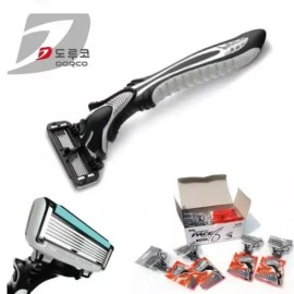 Dorco 일회용품 도루코 6중날 휴대용 여행용면도기 10개 Dorco 6-Blade Portable Travel Razor 10 Pieces Disposable [Single item]