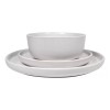 KASABLANCA Vajilla De Ceramica Blanca 16 Piezas Moderna 4 Personas