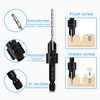 5-pc Countersink Drill Bit Set, 3in1 Woodworking Counterbore Hole Drill