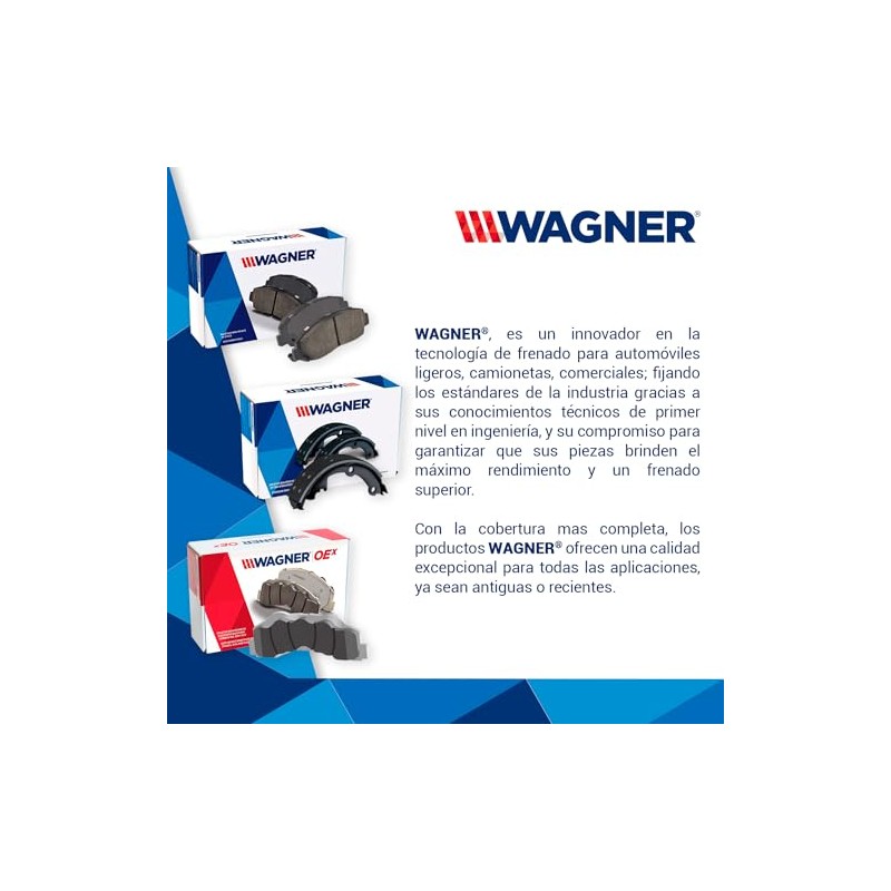 WAGNER Balatas Semimetálicas Traseras Compatible con PEUGEOT PARTNER de 2013