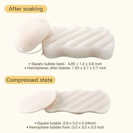 Set Esponjas Faciales Exfoliantes Orgánicas Konjac Exfoliante Facial Suave Uso Diario Esponja Supersuave Ducha Segura Baño Bebé Media Esfera