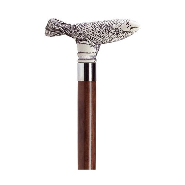 Unisex Fish Cane Walnut Shaft -Affordable Gift! Item #DHAR-9106207