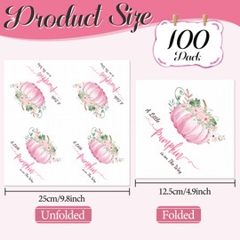50 Pack Pink A Little Pumpkin is On The Way Paper Napkins Little Pumpkin Baby Shower Disposable Hand Towel Guest Napkin for Girls Party Supplies for Baby Shower Girl Pumpkin Gender Reveal Party