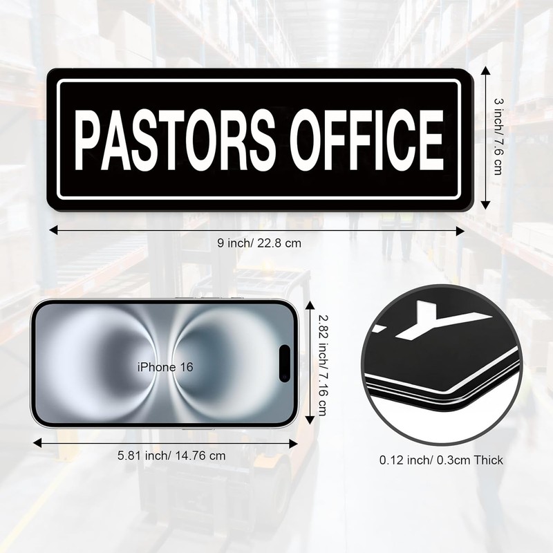 Pastors Office Acrylic Sign Door Wall Signage for Church House