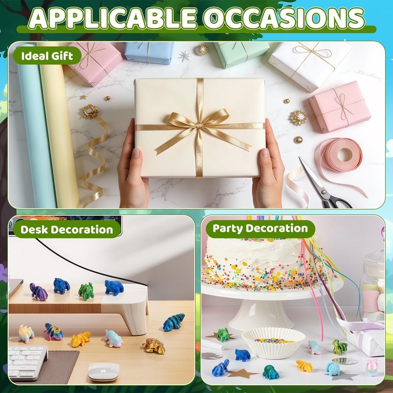 SelfTek 100 Pcs 3D Printed Mini Animals Blind Bags