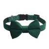 Collar para perro con pajarita, material de terciopelo suave con