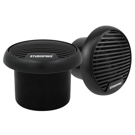 STUDIOFINIX 3 Inch Waterproof Marine Speakers for Motorcycle, Boat, Hot Tub, ATV, UTV, Golf Cart - Full Range Audio System with 140W Power (Pair) (Black)