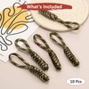 TIXIPEM Zipper Pull Replacement [10PCS] - Woven Paracord Pull Tab