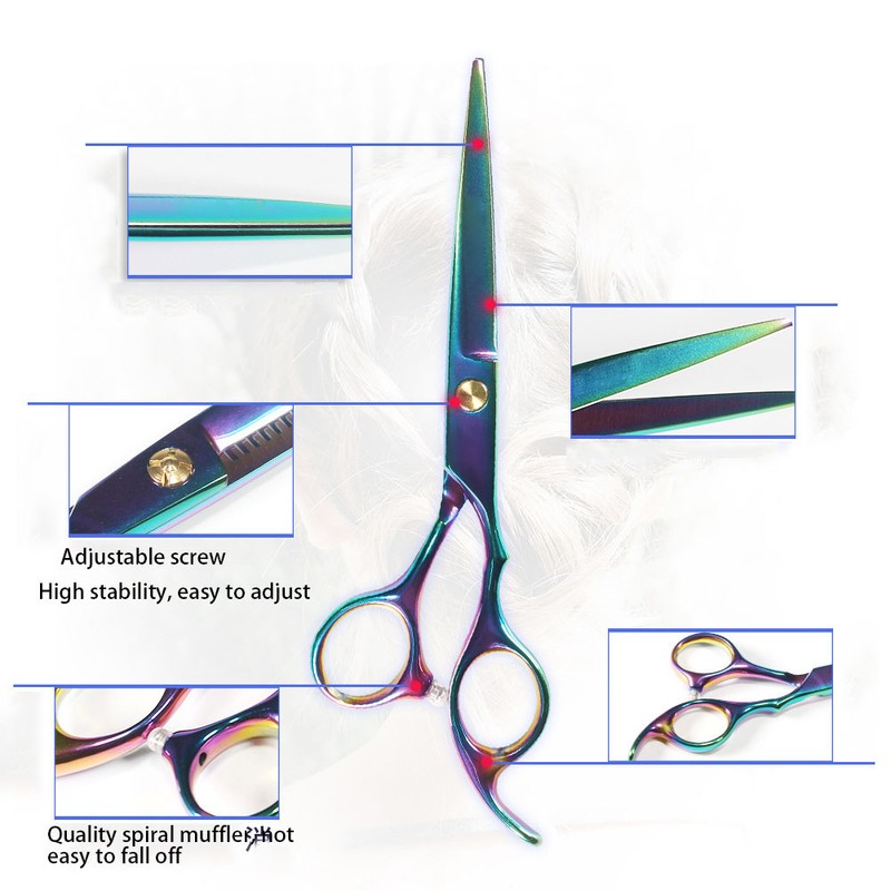 Professional Colorful Sharpness Edge Hair Scissors Barber Hairdressing Shears Cutter(Hair