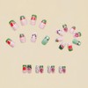 Watermelon Press on Nails Short Square False Nails with Smiling