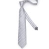 DiBanGu Mens Striped Tie Silk Woven Necktie and Pocket Square