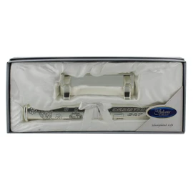 Silverplated Christening Day Certificate Holder/ New by LIME SHOP