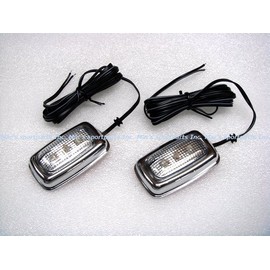 LED Side Markers, Amber Glow (Pair) Taped Clear Corner Lamp