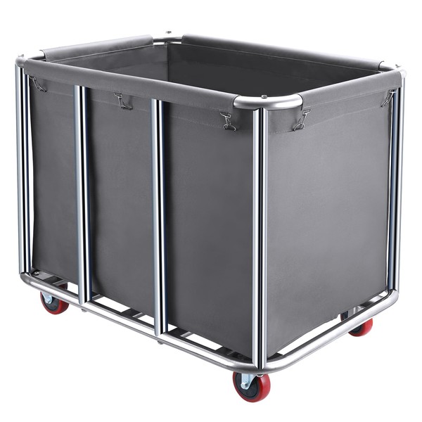 Commercial Laundry Cart with Wheels,400L Large Industrial Laundry Cart,Commercial Laundry