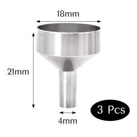 3 Pieces Small Funnel,Metal Mini Funnels,Hip Flask Funnel,Mini Funnel Stainless Steel Funnel Kitchen Set Small Hip Flask Funnels with Metal Funnels Transferring Liquid Oil Powder for Filling Bottles