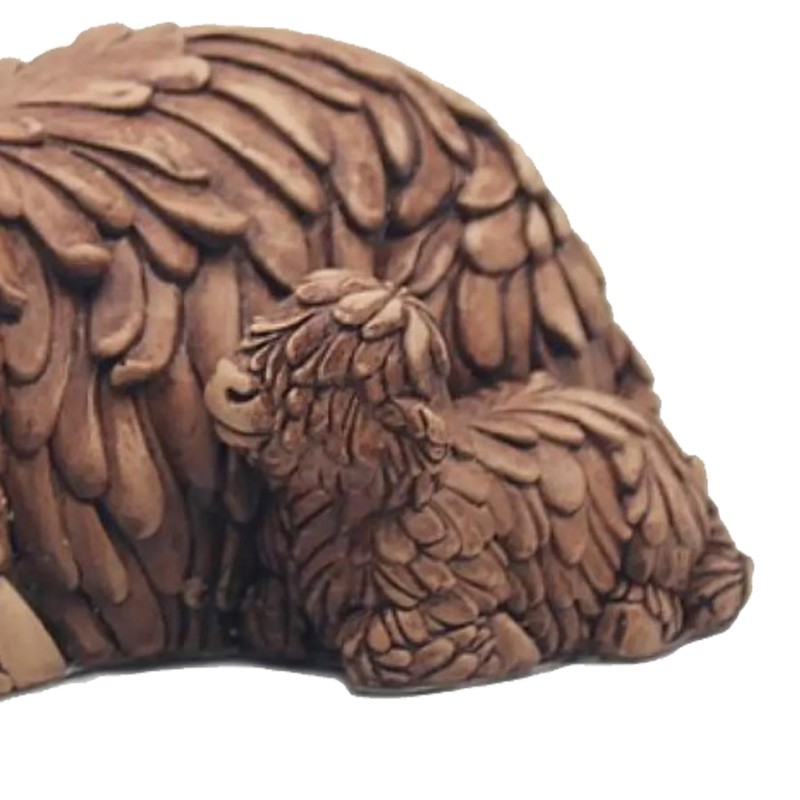 Widdle Gifts Bronze Coloured 18cm Resin Animal Ornament - Laying