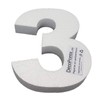 DecoPorex Polystyrene Number 3 Height 20cm for Decorations, Crafts, Birthdays