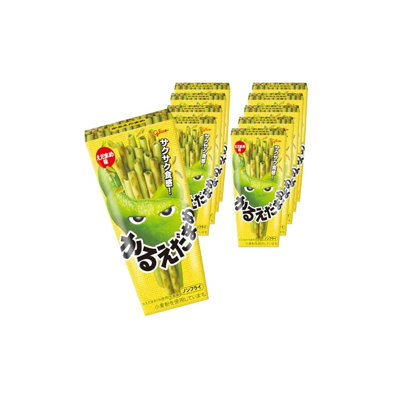 Ezaki Glico Karuedamame Edamame Flavor, 1.2 oz (36 g) x
