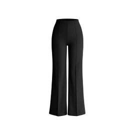 OQQ Women Wide Leg Pants High Waist Casual Pants Fall Clothes Outfits Black
