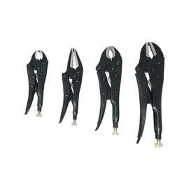 Dapetz ® 4 Piece Heavy Duty Grip Wrench Set Vice Locking Lock Pliers Mole Grips Tools Heat Treated Steel with Serrated Jaws Comes with Adjustable Tension and Quick Release Action Jaws