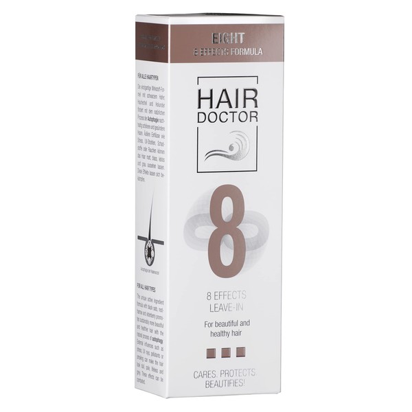 HAIR DOCTOR Eight 8 Effects Leave in for All Hair Types 100 ml / Reduction of Grey Hair / Protection Against Hair Stress / More Volume / More Shine / Stronger Hair