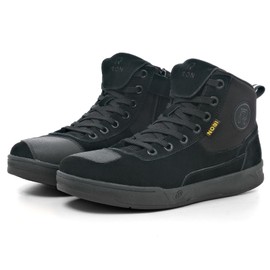 IRON JIA'S Motorcycle Shoes for Men, Anti-Slip Breathable Casual Motorcycle Riding Boots with Ankle Support, Shift Pad Black 12