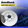 AutoShack Front Vented Drilled & Slotted E-Coated Brake Rotors +